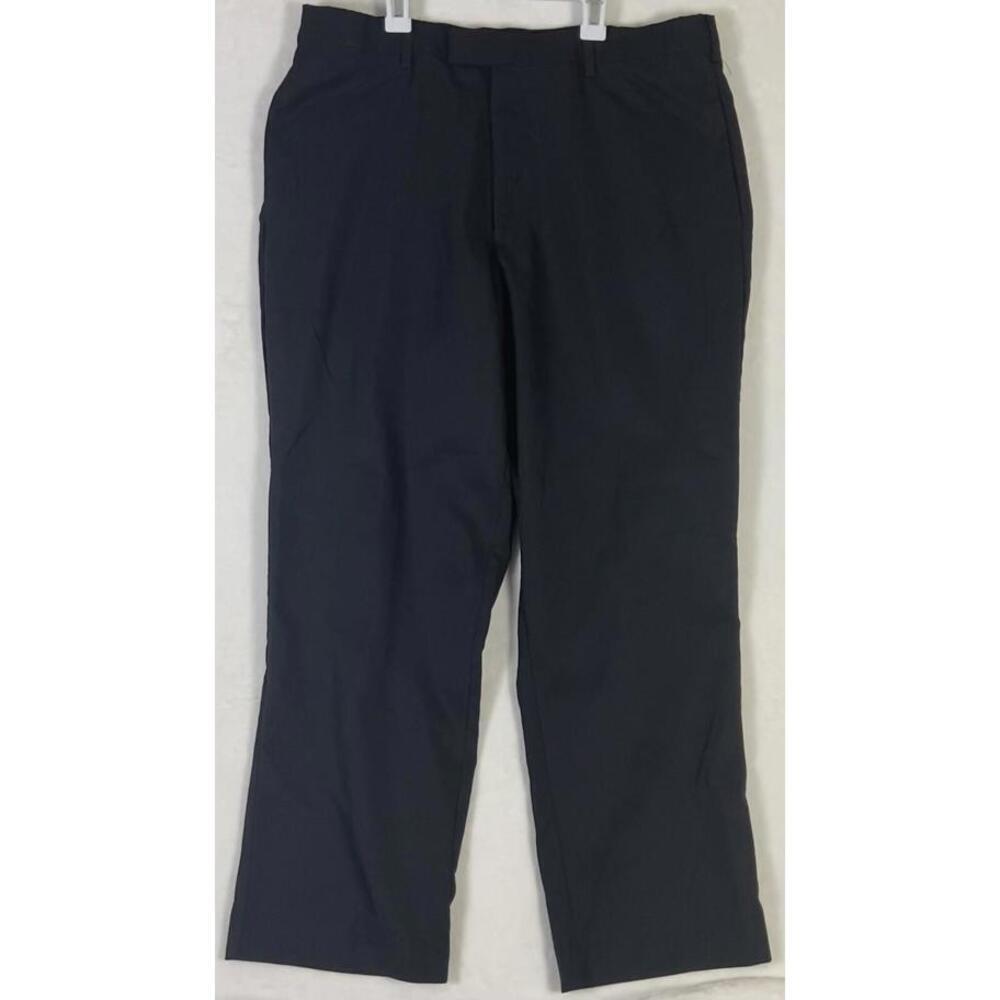 Mens Sz 38x30 PGA TOUR Black Nylon Pants Golf Active Stretch Flat Front